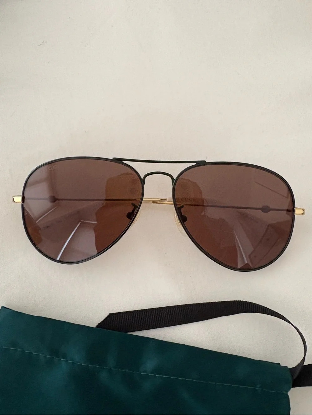 Gucci Women’s Aviator Sunglasses in Dark Brown